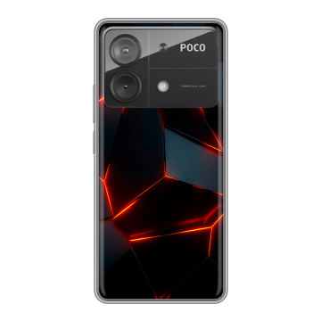 Силиконовый чехол на Xiaomi Poco X6 Neo с принтом Яркие абстракции Силиконовый чехол на Xiaomi Poco X6 Neo с принтом Яркие абстракции