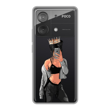 Силиконовый чехол на Xiaomi Poco X6 Neo с принтом Женские принты Силиконовый чехол на Xiaomi Poco X6 Neo с принтом Женские принты