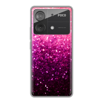 Силиконовый чехол на Xiaomi Poco X6 Neo с принтом Блестки Силиконовый чехол на Xiaomi Poco X6 Neo с принтом Блестки