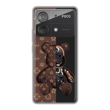 Силиконовый чехол на Xiaomi Poco X6 Neo с принтом Луи робот Силиконовый чехол на Xiaomi Poco X6 Neo с принтом Луи робот