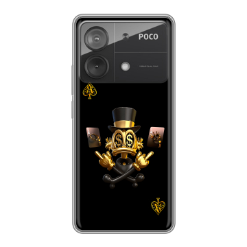 Силиконовый чехол на Xiaomi Poco X6 Neo с принтом Золотой скрудж макдак