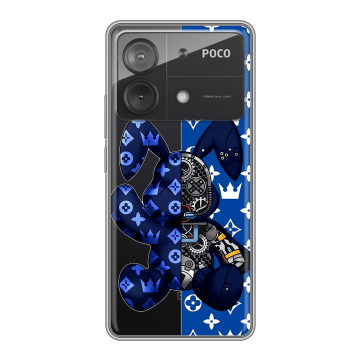 Силиконовый чехол на Xiaomi Poco X6 Neo с принтом Луи робот Силиконовый чехол на Xiaomi Poco X6 Neo с принтом Луи робот