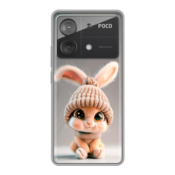 Силиконовый чехол на Xiaomi Poco X6 Neo с принтом Кролик Силиконовый чехол на Xiaomi Poco X6 Neo с принтом Кролик