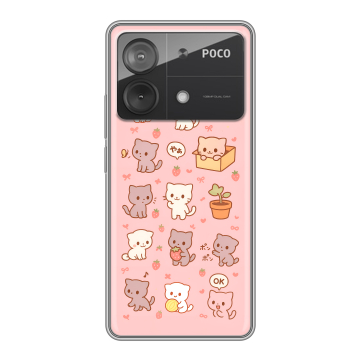 Силиконовый чехол на Xiaomi Poco X6 Neo с принтом Hello Kitty Хелоу Кити Силиконовый чехол на Xiaomi Poco X6 Neo с принтом Hello Kitty Хелоу Кити