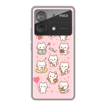 Силиконовый чехол на Xiaomi Poco X6 Neo с принтом Hello Kitty Хелоу Кити Силиконовый чехол на Xiaomi Poco X6 Neo с принтом Hello Kitty Хелоу Кити