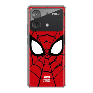 Силиконовый чехол на Xiaomi Poco X6 Neo с принтом человек паук spiderman Силиконовый чехол на Xiaomi Poco X6 Neo с принтом человек паук spiderman