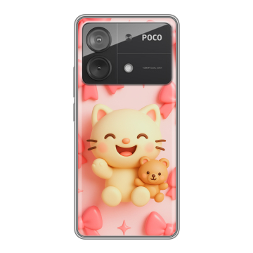 Силиконовый чехол на Xiaomi Poco X6 Neo с принтом для девочек Силиконовый чехол на Xiaomi Poco X6 Neo с принтом для девочек