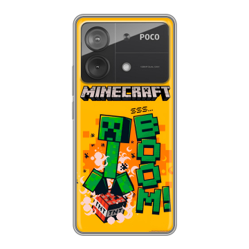 Силиконовый чехол на Xiaomi Poco X6 Neo с принтом Майнкрафт Minecraft Силиконовый чехол на Xiaomi Poco X6 Neo с принтом Майнкрафт Minecraft