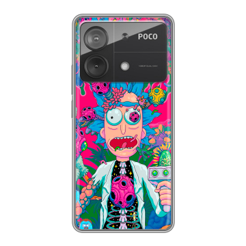 Силиконовый чехол на Xiaomi Poco X6 Neo с принтом Рик и Морти Rick Morty Силиконовый чехол на Xiaomi Poco X6 Neo с принтом Рик и Морти Rick Morty