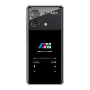 Силиконовый чехол на Xiaomi Poco X6 Neo с принтом БМВ BMW Силиконовый чехол на Xiaomi Poco X6 Neo с принтом БМВ BMW