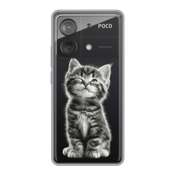 Силиконовый чехол на Xiaomi Poco X6 Neo с принтом Котенок Силиконовый чехол на Xiaomi Poco X6 Neo с принтом Котенок