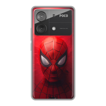 Силиконовый чехол на Xiaomi Poco X6 Neo с принтом Spiderman Человек паук Силиконовый чехол на Xiaomi Poco X6 Neo с принтом Spiderman Человек паук