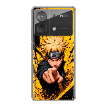 Силиконовый чехол на Xiaomi Poco X6 Neo с принтом Naruto Наруто Силиконовый чехол на Xiaomi Poco X6 Neo с принтом Naruto Наруто