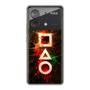Силиконовый чехол на Xiaomi Poco X6 Neo с принтом Squid Game Игра кальмара Силиконовый чехол на Xiaomi Poco X6 Neo с принтом Squid Game Игра кальмара