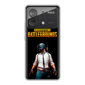 Силиконовый чехол на Xiaomi Poco X6 Neo с принтом PUGB ПАГБ Силиконовый чехол на Xiaomi Poco X6 Neo с принтом PUGB ПАГБ