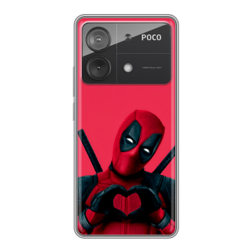 Силиконовый чехол на Xiaomi Poco X6 Neo с принтом Дедпул Deadpool Силиконовый чехол на Xiaomi Poco X6 Neo с принтом Дедпул Deadpool