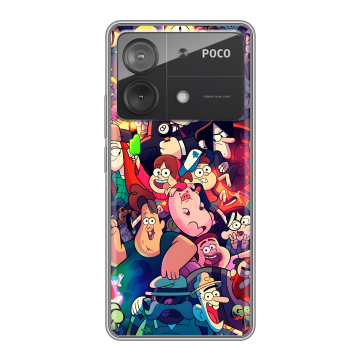 Силиконовый чехол на Xiaomi Poco X6 Neo с принтом Gravity Falls Гравити Фолз Силиконовый чехол на Xiaomi Poco X6 Neo с принтом Gravity Falls Гравити Фолз