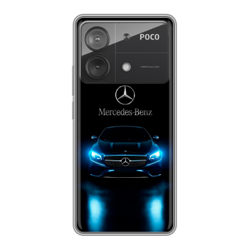 Силиконовый чехол на Xiaomi Poco X6 Neo с принтом Mercedes Мерседес