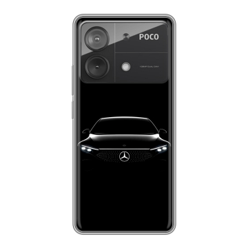 Силиконовый чехол на Xiaomi Poco X6 Neo с принтом Mercedes Мерседес Силиконовый чехол на Xiaomi Poco X6 Neo с принтом Mercedes Мерседес