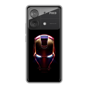 Силиконовый чехол на Xiaomi Poco X6 Neo с принтом IronMan Железный человек Силиконовый чехол на Xiaomi Poco X6 Neo с принтом IronMan Железный человек