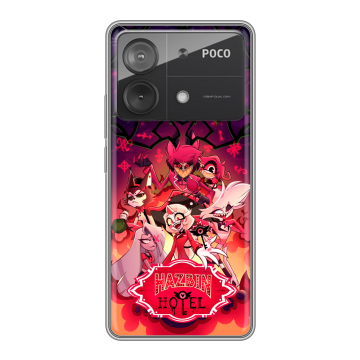 Силиконовый чехол на Xiaomi Poco X6 Neo с принтом Hazbin Hotel Отель Хазбин Силиконовый чехол на Xiaomi Poco X6 Neo с принтом Hazbin Hotel Отель Хазбин