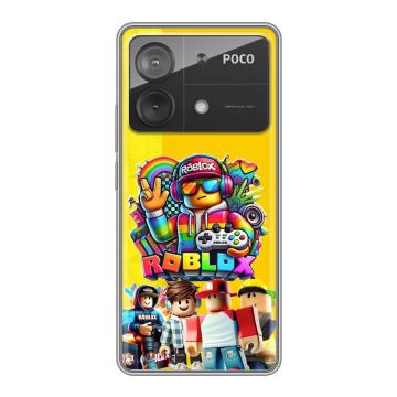 Силиконовый чехол на Xiaomi Poco X6 Neo с принтом Roblox Роблокс Силиконовый чехол на Xiaomi Poco X6 Neo с принтом Roblox Роблокс