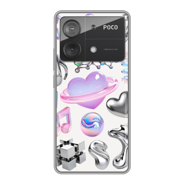Силиконовый чехол на Xiaomi Poco X6 Neo с принтом Y2K Силиконовый чехол на Xiaomi Poco X6 Neo с принтом Y2K