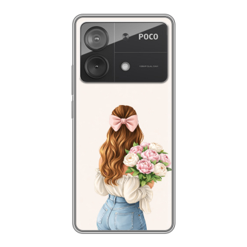 Силиконовый чехол на Xiaomi Poco X6 Neo с принтом женский Силиконовый чехол на Xiaomi Poco X6 Neo с принтом женский