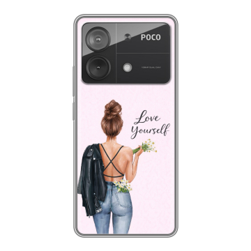 Силиконовый чехол на Xiaomi Poco X6 Neo с принтом женский Силиконовый чехол на Xiaomi Poco X6 Neo с принтом женский