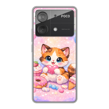 Силиконовый чехол на Xiaomi Poco X6 Neo с принтом для девочек Силиконовый чехол на Xiaomi Poco X6 Neo с принтом для девочек