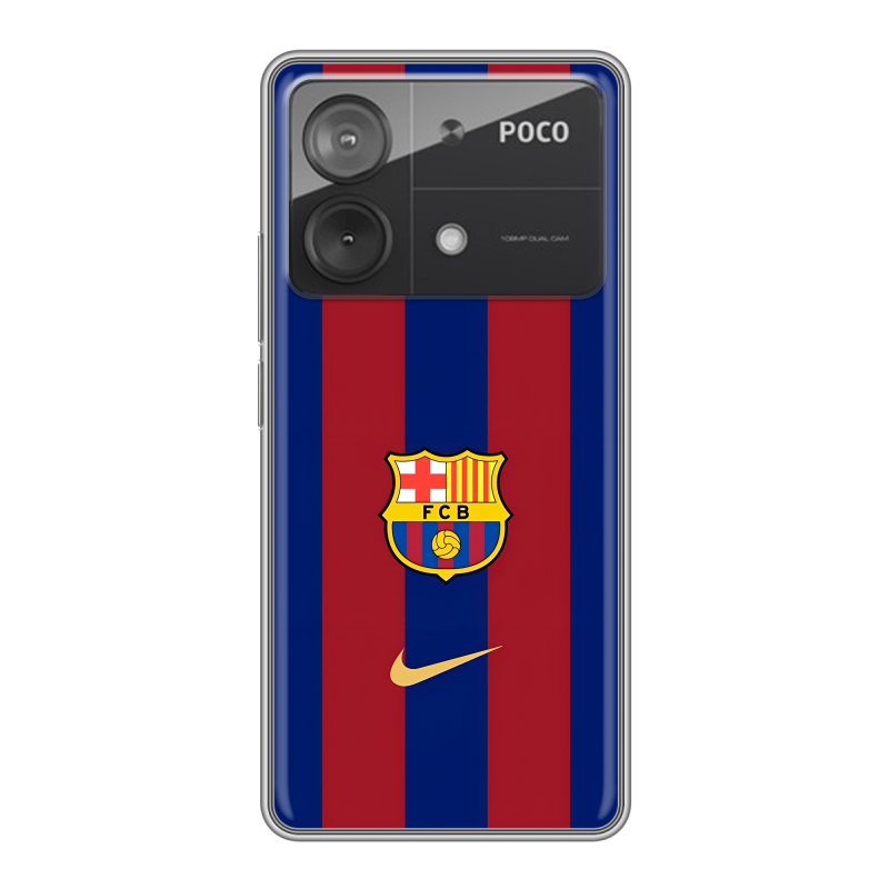 Силиконовый чехол на Xiaomi Poco X6 Neo с принтом Барселона Barcelona Силиконовый чехол на Xiaomi Poco X6 Neo с принтом Барселона Barcelona