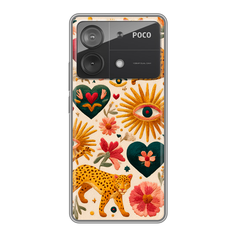 Силиконовый чехол на Xiaomi Poco X6 Neo с принтом Модный принт Силиконовый чехол на Xiaomi Poco X6 Neo с принтом Модный принт