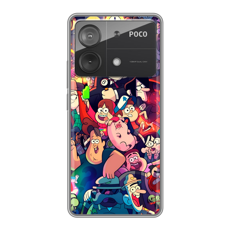 Силиконовый чехол на Xiaomi Poco X6 Neo с принтом Gravity Falls Гравити Фолз Силиконовый чехол на Xiaomi Poco X6 Neo с принтом Gravity Falls Гравити Фолз