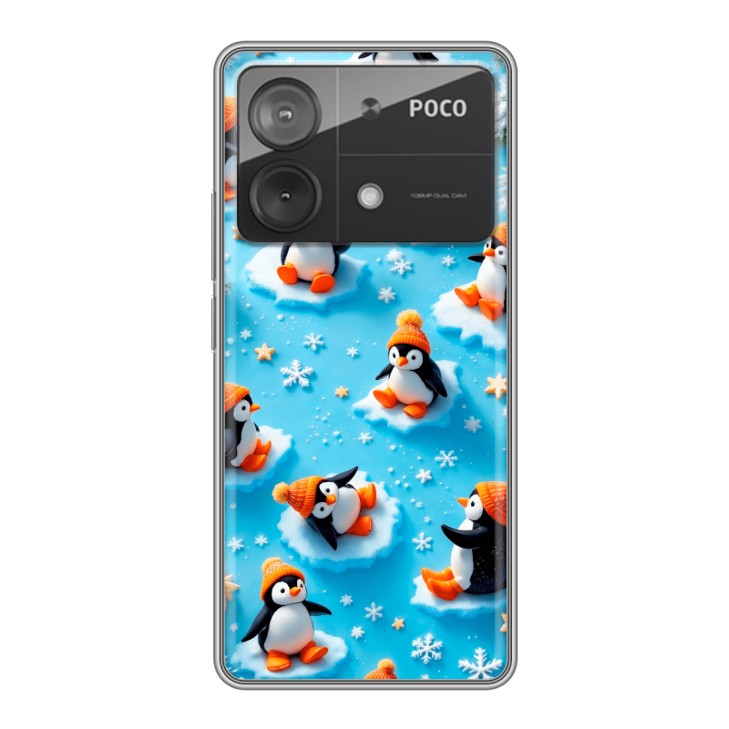 Силиконовый чехол на Xiaomi Poco X6 Neo с принтом Новый год Силиконовый чехол на Xiaomi Poco X6 Neo с принтом Новый год