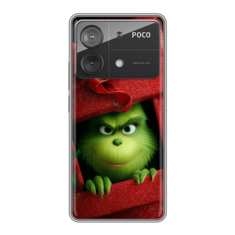 Силиконовый чехол на Xiaomi Poco X6 Neo с принтом Новый год Силиконовый чехол на Xiaomi Poco X6 Neo с принтом Новый год