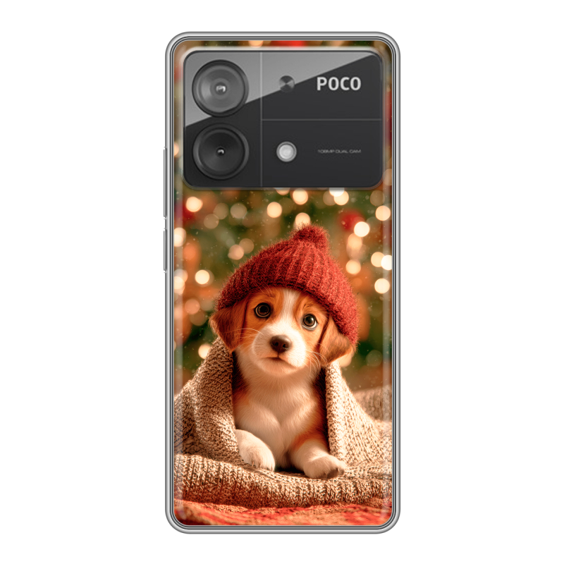 Силиконовый чехол на Xiaomi Poco X6 Neo с принтом Новый год Силиконовый чехол на Xiaomi Poco X6 Neo с принтом Новый год