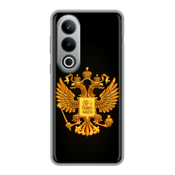 Силиконовый чехол на Oneplus Ace 3V с принтом Герб России желтый