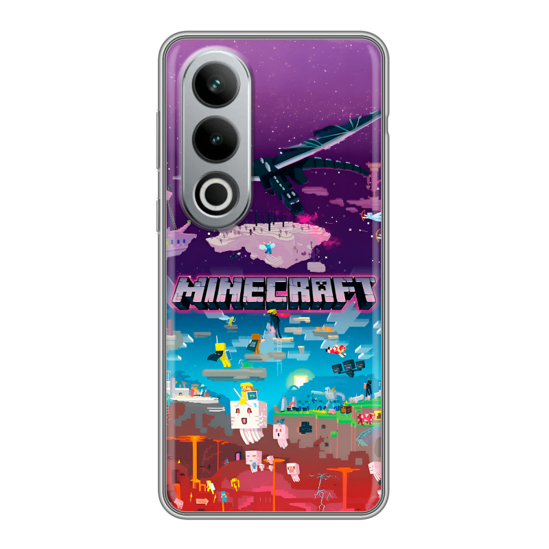 Силиконовый чехол на Oneplus Ace 3V с принтом Майнкрафт Minecraft Силиконовый чехол на Oneplus Ace 3V с принтом Майнкрафт Minecraft