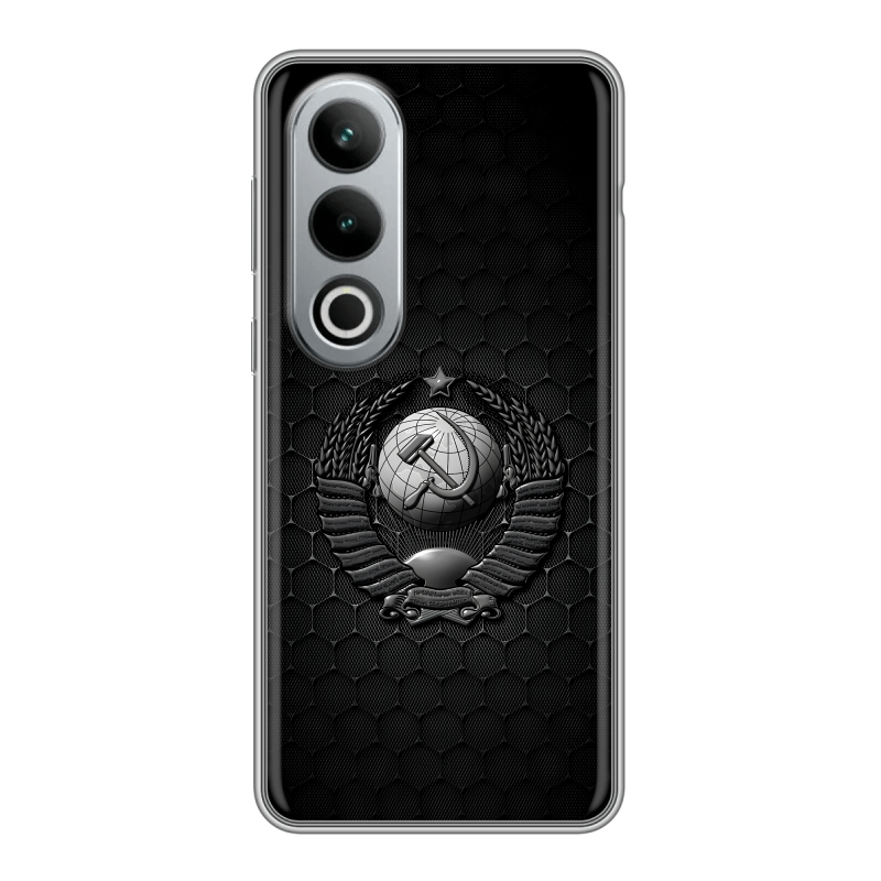 Силиконовый чехол на Oneplus Ace 3V с принтом Герб Флаг СССР Силиконовый чехол на Oneplus Ace 3V с принтом Герб Флаг СССР