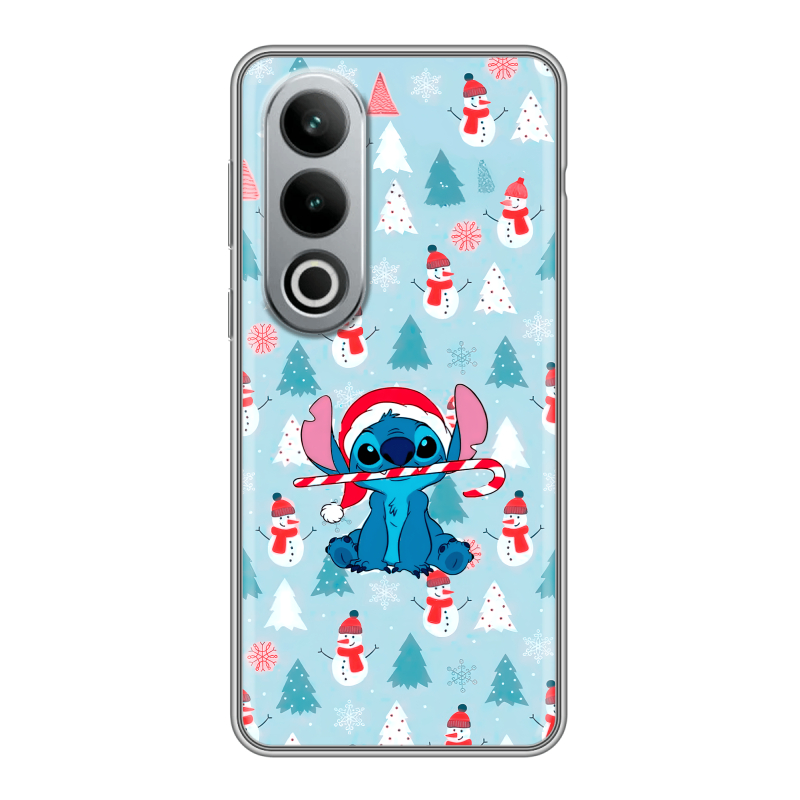 Силиконовый чехол на Oneplus Ace 3V с принтом Стич Новый год Силиконовый чехол на Oneplus Ace 3V с принтом Стич Новый год