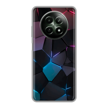 Силиконовый чехол на Realme 12 5G с принтом Геометрия неона Силиконовый чехол на Realme 12 5G с принтом Геометрия неона