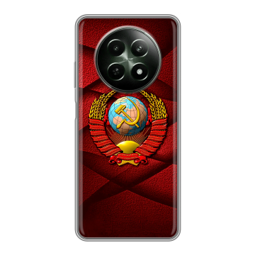 Силиконовый чехол на Realme 12 5G с принтом Герб СССР Силиконовый чехол на Realme 12 5G с принтом Герб СССР