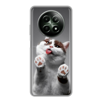 Силиконовый чехол на Realme 12 5G с принтом Коты Силиконовый чехол на Realme 12 5G с принтом Коты