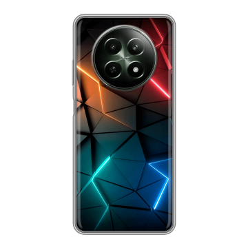 Силиконовый чехол на Realme 12 5G с принтом Абстракция неон Силиконовый чехол на Realme 12 5G с принтом Абстракция неон