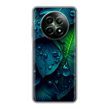 Силиконовый чехол на Realme 12 5G с принтом Листья Силиконовый чехол на Realme 12 5G с принтом Листья