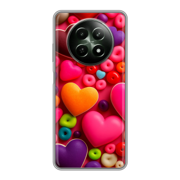 Силиконовый чехол на Realme 12 5G с принтом Сердечки Силиконовый чехол на Realme 12 5G с принтом Сердечки