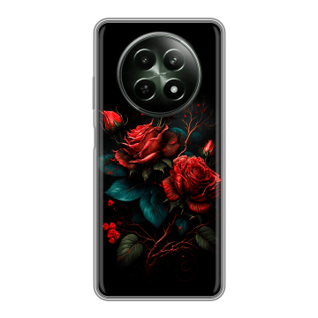 Силиконовый чехол на Realme 12 5G с принтом Розы красные