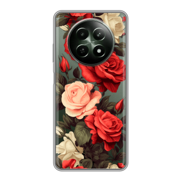 Силиконовый чехол на Realme 12 5G с принтом Розы Силиконовый чехол на Realme 12 5G с принтом Розы