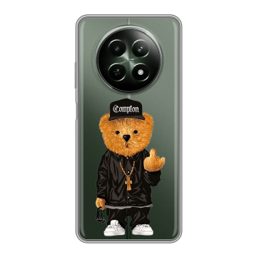 Силиконовый чехол на Realme 12 5G с принтом Плюшевый медведь Силиконовый чехол на Realme 12 5G с принтом Плюшевый медведь