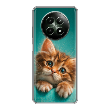 Силиконовый чехол на Realme 12 5G с принтом котенок